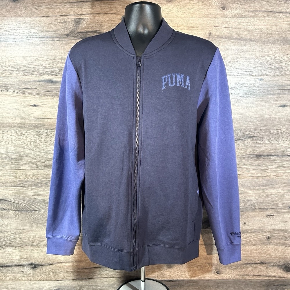 PUMA Men's Soft Classic Full Zip Bomber Jacket Size Large New With Tags